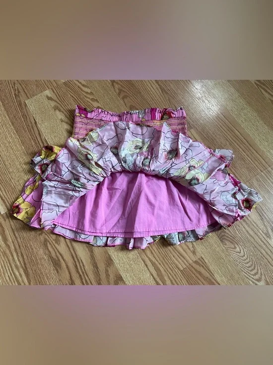 TAJ by Sabrina Crippa Violeta Mini Skirt in Antelope Valley Pink Size Small NWT - Picture 5 of 7